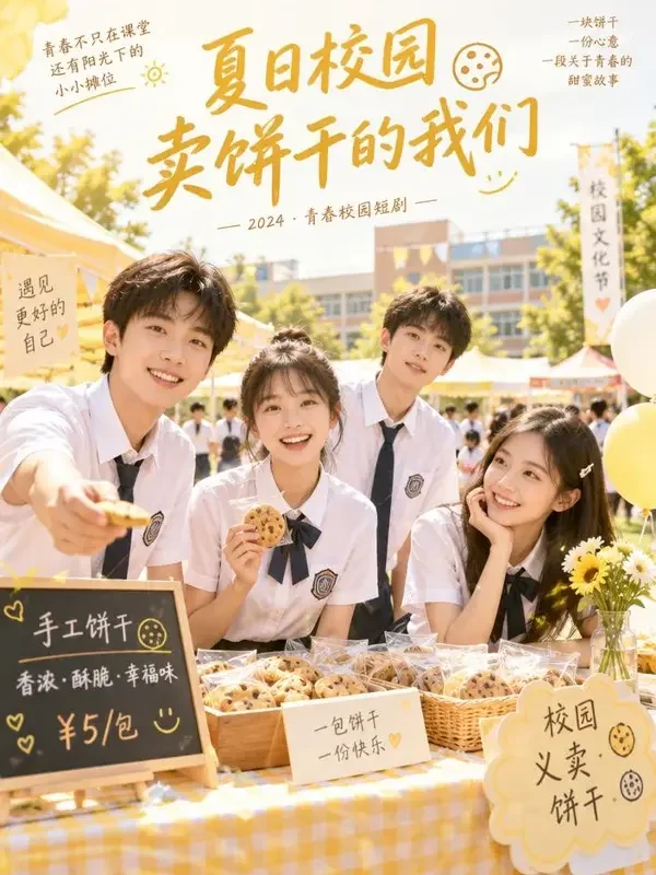 校园饼干社的夏天 封面 - 短剧免费剧场